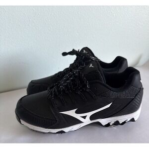 NWOB Mizuno Women's Black 9-Spike Swift 6 Softball Metal Cleats Size 10